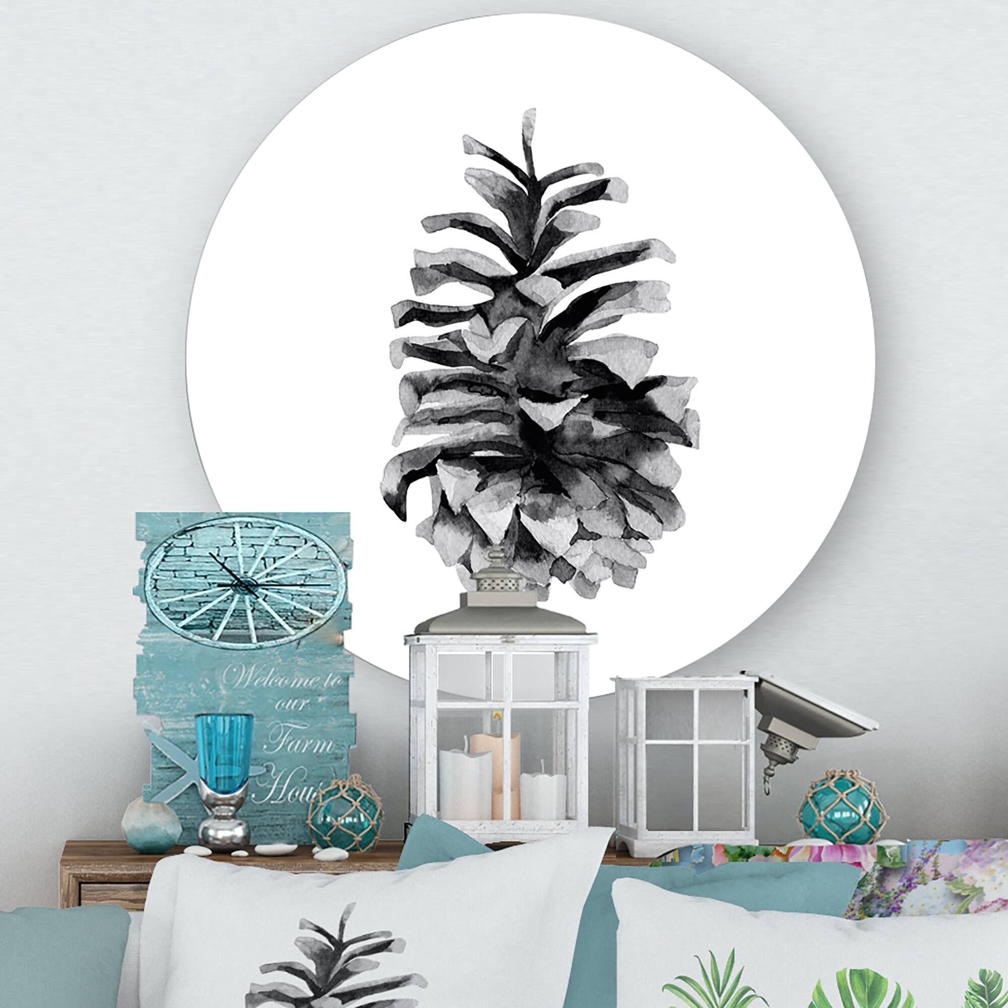 Designart - Conifer Cone Monochrome